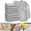 4 Pcs Steel Wire Dishwasher Non-Stick Steel Wire Ball Rag Kitchen Special Metal Wire Cleaning Cloth Double-Sided Silver Wire Imitation Steel Wire