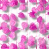 Artificial hanging flowers for wall decoration, artificial plants for home decorum, money plant leaves for decoration, office decor, craft, gifting, 7 feet long each, Pink